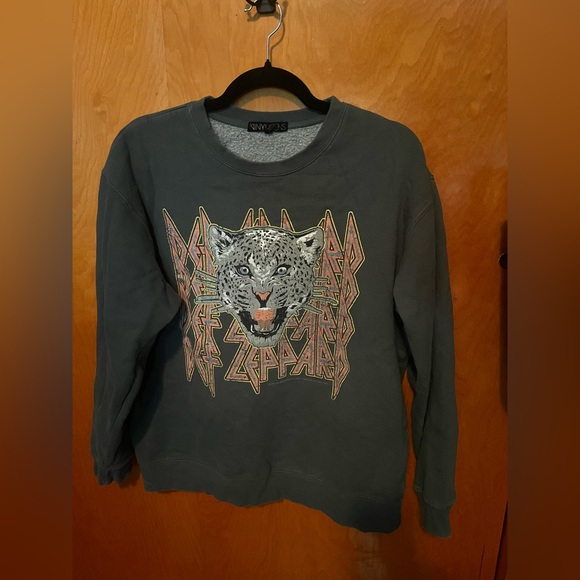 Vinyl Icons Buckle Def Leppard crewneck size Large - Picture 1 of 3